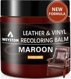 Leather Recoloring Balm - Maroon Leather Repair Kit for Furniture, Dye, Recolor, Renew, Repair & Restore Aged, Faded, Cracked