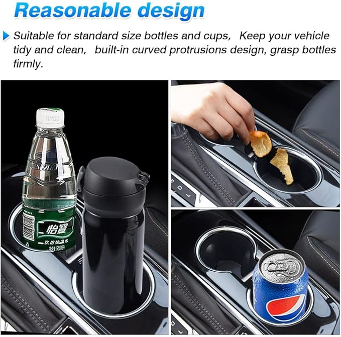 Autorder Cup Holder Inserts for Chevy/Chevrolet Equinox 2018 2019 2020 2021 2022 2023 2024 Accessories Center Console Water Cup Holder