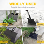 Snow Shovel for Driveway Ice Scraper, Heavy Duty Ice Chopper 53" Multifunctional Cleaning Shovel Ice Removal Tool, Wider Garden Flat Floor Scraper for Sidewalk Lawn Garden Farm Yard (2)
