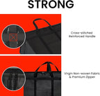 NZ home Insulated Bags for Food Delivery (XL Plus) Grocery Shopping Cooler Bag, Pizza Delivery, Hot & Cold Catering Tote, Reusable, Foldable & Heavy Duty (10 Pack, Black)