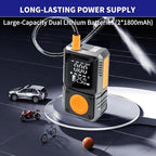 Portable Tire Inflator, 150PSI Cordless Air Pump for Fast Inflation, for Car Tires, Bike Tires, Motorcycles, and Balls, Featuring Pressure Gauge and LED Indicator