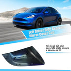 Jaronx Compatible with Tesla Model Y Side Mirror Cover Replacement 2020 2021 2022 2023 2024, Left Driver Side Door Wing Blue Rearview Mirror Cover Cap for Tesla Model Y Accessories