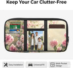 Hummingbird Car Sun Visor Organizer Storage Card Holder Car Storage Bag, Zipper Auto Sunshade Organizer Bag Auto Interior Accessories Truck SUV Storage Pouch Holder
