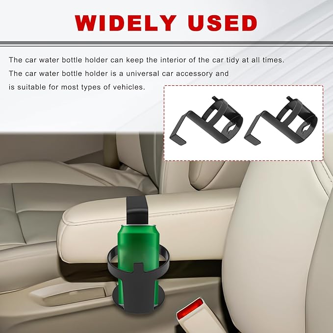2 PCS Black Cup Holder,Waterproof and Durable,Portable Multifunction,Fit Most Size Mugs,Cup Holders that Fit Most Cars,Car Storage Cup Accessories,Vehicle Seat Cup