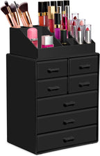 Sorbus Makeup Organizer, Brush Holder and Make Up Storage Drawers - Acrylic Makeup organizer for vanity, Bathroom - Cosmetic 