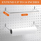 Zubebe 106 Pcs Pegboard Hooks Assortment with Bins, Pegboard Accessories Organizer Kit Include Bins with Hooks and Loops Pape