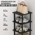 MHXW SXPN Bamboo Free Standing Shoe Rack Shelf Multi Tier Tall Wooden Stackable Shoes Rack Organizer for Closet Front Door En