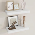 Dreamland 16 Inch Long Floating Shelves in White,6.7 Inch Deep Floating Shelf for Wall,Large Display & Storage Shelf, Wall Sh