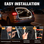 DIBMS 177" Magnetic Induction Dynamic Flowing LED Car Trunk Light Strip, Universal Flexible IP65 Waterproof Cuttable Silicone 12V Interior Ambient Lighting for Cars SUVs Vans White