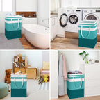 HomeHacks 2-Pack Large Laundry Basket, Waterproof, Freestanding Laundry Hamper, Collapsible Tall Clothes Hamper with Extended