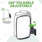 10L0L Golf Cart Mirror, Extra Large Side Rear View Universal for Yamaha, Club Car, EZGO, Folding Adjustable 180 Degree