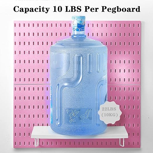 Pegboard Combination Kit for Wall Organizer, Wall Mounted Peg Board Kits for Kitchen, Bedroom, Office, &Bathroom, 4 Pieces Bl