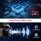 4K+2.5K+2.5K Dash Cam, STARVIS 2 Sensor, Dash Camera 3-Channel, Free 64GB Card, Dashcam with 5G WiFi GPS, G-Sensor,Loop Recor