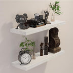 BGMG Wood Floating Shelves 24 inch Long,Rustic Solid Wooden Deep Wall Shelves for Bathroom Living Room Bedroom Kitchen Farmho