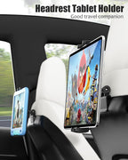 Tesla Back Seat Tablet Mount for Model 3/Y, [Anti-Drop] Tesla Headrest iPad Holder with 360° Adjustable Road Trip Essentials for Kids Fits All 4.7-12.9'' Devices