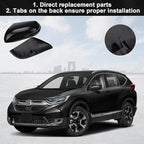 Pair Mirror Cover Cap Compatible with Honda CRV 2017-2022 / HRV 2016-2022, Door Side Rearview Mirror Replacement with Turn Signal Cut-Outs, Glossy Black