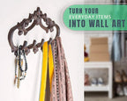 Comfify Cast Iron Wall Mounted Hanger – Vintage Design with 5 Hooks for Keys, Towels, Robes, and Clothes – Heavy Duty Rustic 