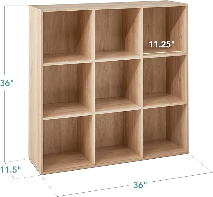 Best Choice Products 9-Cube Storage Organizer, 11in Shelf Opening, Bookcase, Display Shelf, Customizable w/ 3 Removable Back 