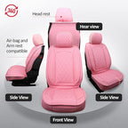 MIROZO Front Seat Covers Pink,2PCS Car Seat Covers Faux Leather Automotive Seat Cover Car Seat Protector Vehicle Seat Cover f