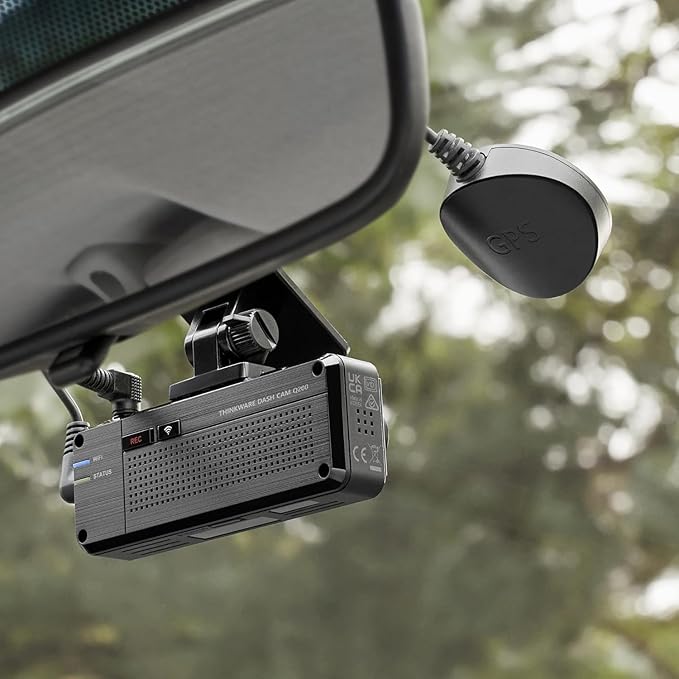 THINKWARE Q200 Dash Cam Car Dashboard Camera, WiFi, WDR, Speed Red Light Alerts, ADAS, 256GB Max, Parking Monitor, Night Visi