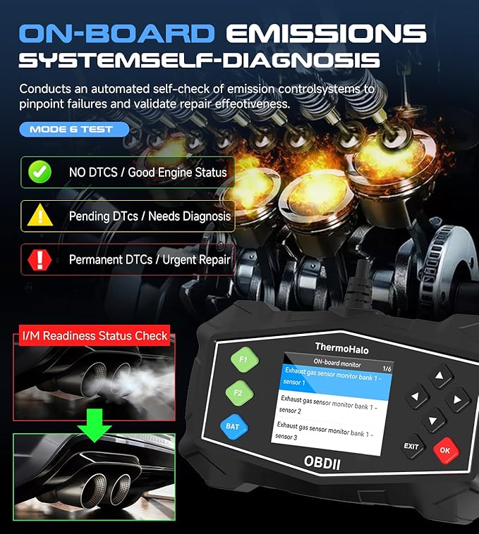 Professional OBD2 Scanner Car Diagnostic Tool, OBDII EOBD Code Reader, Enhanced Check Car Engine Light Diagnostic Scan Tool,