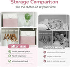 13 x 13 Inch Cube Storage Bins, 6 Pack Fabric Storage Basket with Handles, Foldable Boxes Organizer for Shelf Baskets for Hom
