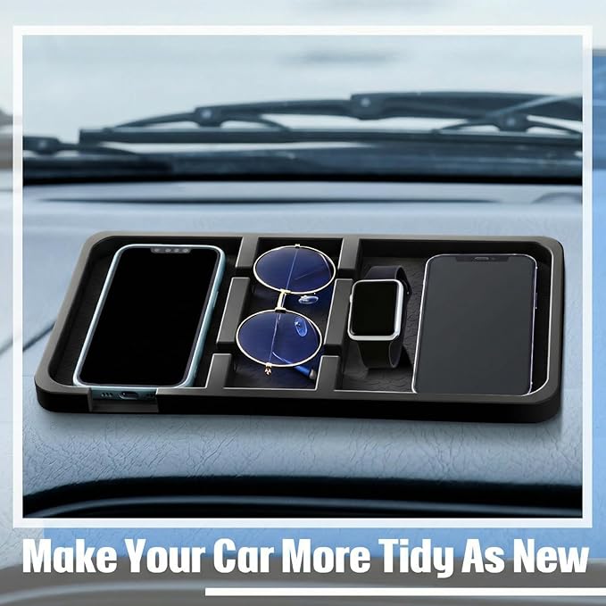 Yulejo Extra Large Dashboard Mat for Car Dashboard Accessories, Anti Skid Car Pad Compatible with All Smartphone Car Non Slip