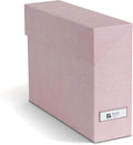Bigso Lovisa Fiberboard Label Frame 12 File Storage Box - Paperwork Storage Box with Metal Label Holder - Durable Document Or