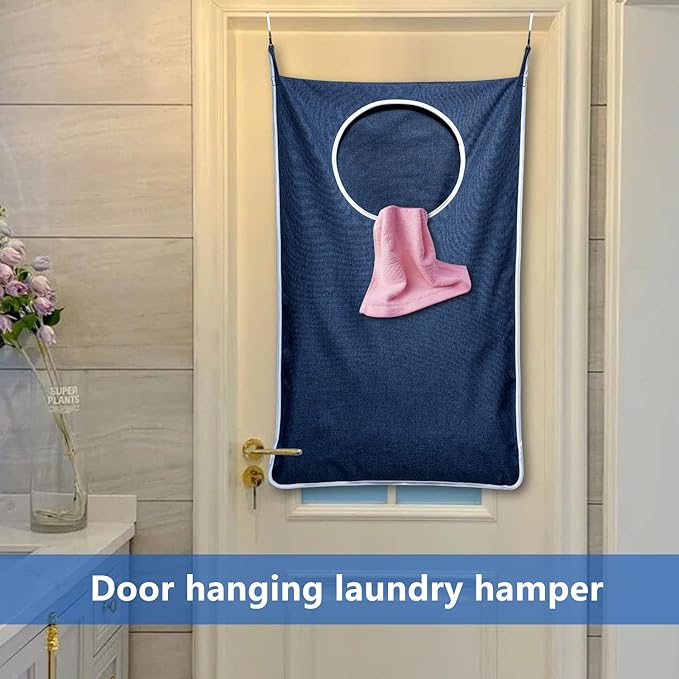 KEEPJOY XL Hanging Laundry Hamper Bag, Large 36"x22" Clothes Hanging Hamper with Strong Hooks for Dirty Clothes Laundry Stora