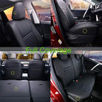 EKR Rav4 Seat Covers Custom Fit for Toyota Rav4 LE(NOT for Hybrid) 2013 2014 2015 2016 2017 2018,Leather Car Seat Cover for T