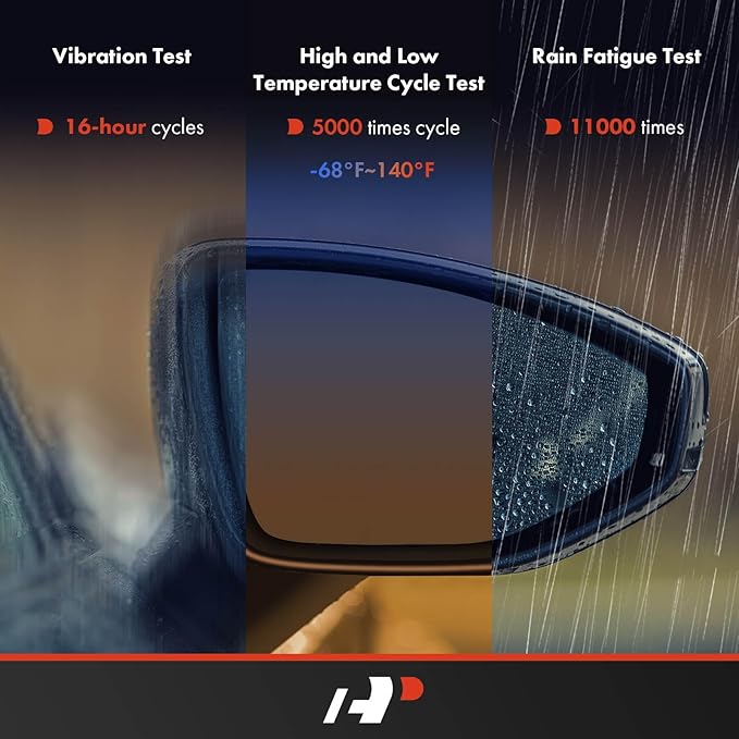 A-Premium Pair (2) Driver and Passenger Side Power Door Mirror - Compatible with Honda CR-V CRV 2017-2022 - Heated Manual Folding Black Outside Rear View Mirror w/Turn Signal Blind Spot Detection