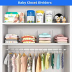 OKPOW Shelf Dividers Closet Organizer - 7.5" Tall X 11.8" Deep Acrylic Clear Sturdy Separate for Clothes Purse - Adjustable S