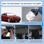 Sun Shade Sunshade for BMW 3 Series F30/ F31/ F80/ M3 2020-2024 2025 2026 Windshield Cover, 4-Layers Sun Shield for 328i 335i 320i 330i 325i 250T Silver Coating Sun Visor Foldable Window Shade
