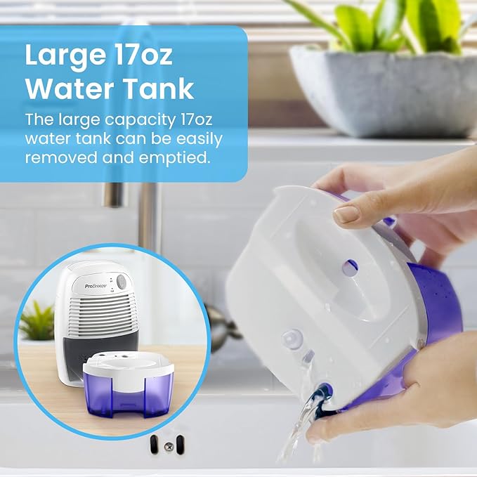 Pro Breeze Dehumidifiers for Home,215sqft Small Dehumidifiers for Room,16oz Tank Portable Closet Dehumidifier Removes Humidit