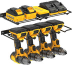UNITEDPOWER Wall Mounted Drill Rack & Tool Shelf, Power Tool Organizer Holder, Heavy Duty Utility Storage Rack for Cordless, 
