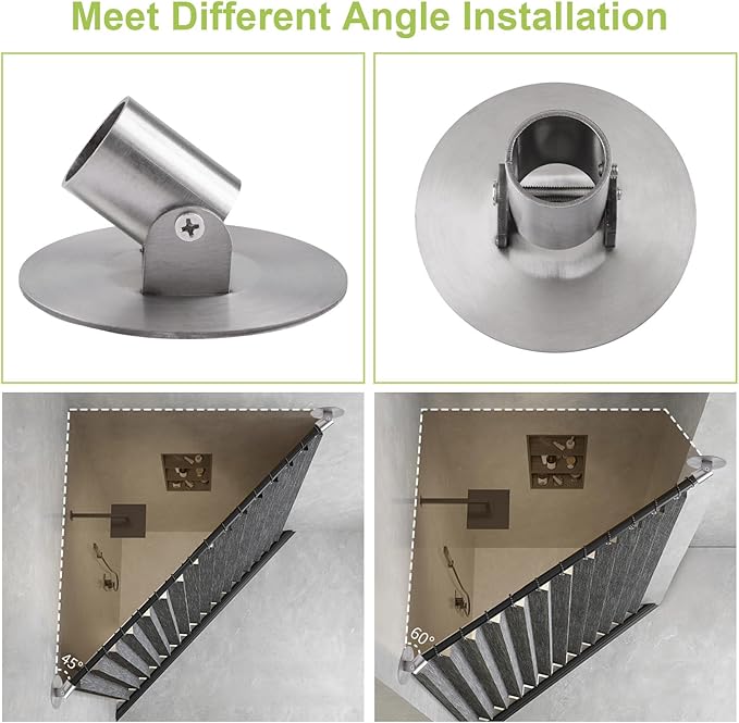 4pcs Shower Curtain Rod Bracket, 26mm Inner Diameter Titanium Steel Curtain Rod Holders Shower Curtain Rod Single Swivel Flan