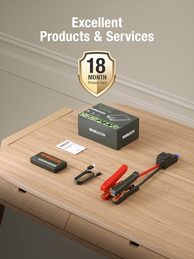 YESPER Jump Starter Portable,1500A Peak Motorcycle Jump Starter, Jump Box for Car Jumper Starter Portable, 12V Booster