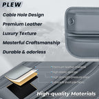 2-Pack Car Seat Gap Filler Organizer - Upgraded Anti-Slip Strap Design - Premium Leather Side Console Pocket - Prevent Phone Falling - Universal Fit Car Essentials for SUV, Truck & Sedan, Grey