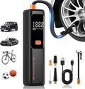 Tire Inflator Portable Air Compressor - ZGWATO Tire Air Pump with Digital Pressure Gauge, Auto Shut Off, 3X Faster Inflation, Cordless Tire Inflator for Car, Motorcycle, Bike, Bicycle and Ball, Black