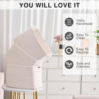 ICERZCZ Storage Baskets for Organizing Shelves, Woven Cotton Rope Bins for Baby Nursery Organization, Book Toy Towel Organize