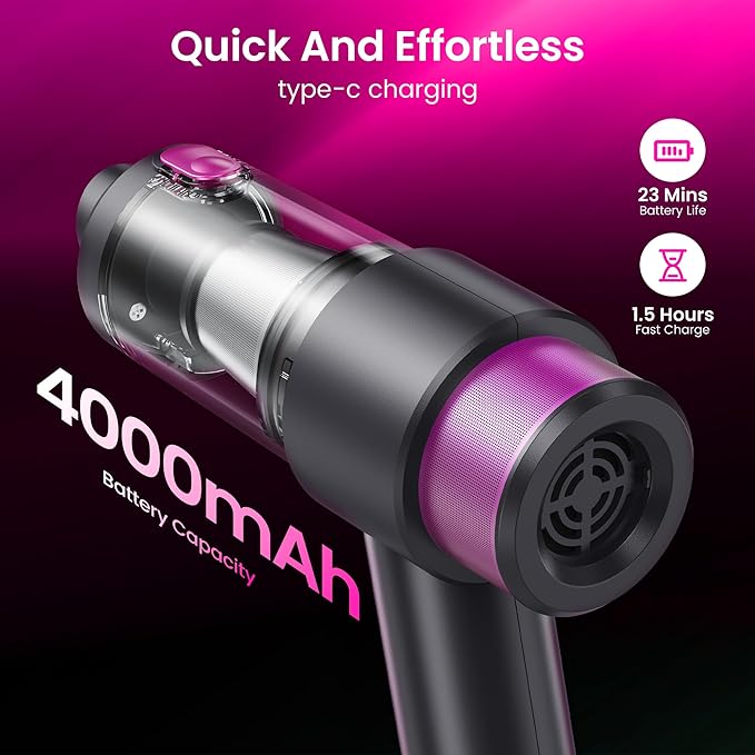 Car Vacuum Handheld Vacuum Cleaner, 15000PA Suction, Mini Vacuums with Air Duster and Blower, Portable Hand Held Vacuum for C