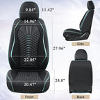 Coverado Seat Covers, Car Seat Cover Front Seats, 2 Pack Universal Seat Covers for Cars, Nappa Leather Waterproof Seat Cover,