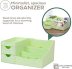 Uncluttered Designs Makeup Organizer With Drawers - Modern Countertop Storage for Cosmetics - Chic Vanity Holder for Perfume,