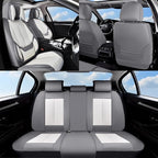 Coverado Seat Covers Full Set, 5 Seats Seat Covers for Cars, Waterproof Nappa Leather Car Seat Covers with Head Pillow, Seat 