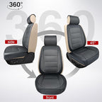 2 Pack Ventilated Cooling Car Seat Covers for Summer, 3D Air Mesh Breathable Leather Front Seat Protectors with Storage Pocke