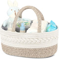 Maliton Diaper Caddy Organizer for Baby, Cotton Rope Baby Gift Basket, Portable Diaper Organizer for changing table, Nursery 