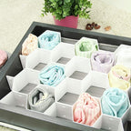 Foraineam 3 Pack Honeycomb Drawer Organizer Plastic Partition Cabinet Clapboard Storage Boxes Closet Organizer Drawer Divider