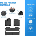 Nilight TPE Floor Mats for Honda Ridgeline Crew Cab 2017 2018 2019 2020 2021 2022 2023 2024 2025 2026 All Weather Custom Fit Heavy Duty Floor Liners