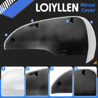 Driver Side Mirror Cover Replacement for Ford Fusion Ford Fusion 2013 2014 2015 2016 2017 2018 2019 2020 2021 2022 - Left Side Mirror Covers, Rear View Mirror Cap Accessories With Lamp, White