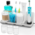 PARKMANI Bathroom Counter Organizers and Storage, Toothbrush Holders for Bathrooms with 3 PCS Qtip Holder, Kids Electric Toot